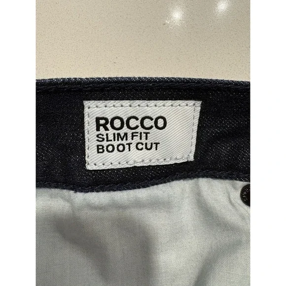 Express Rocco Mens Jeans 32x30 Dark Wash Slim Fit Boot Cut - Picture 5 of 8